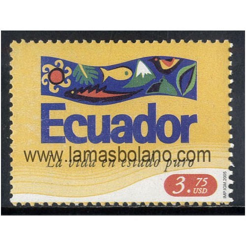 SELLOS ECUADOR 2005 - TURISMO - 1 VALOR - CORREO