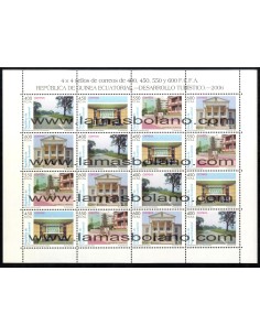 SELLOS DE GUINEA ECUATORIAL 2006 - DESARROLLO TURÍSTICO - MINI HOJITA - CORREO 