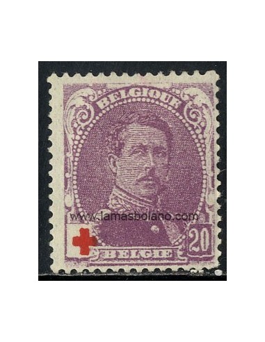 SELLOS BELGICA 1914-15 - CRUZ ROJA - 1 VALOR FIJASELLO - CORREO