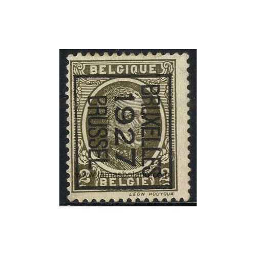 SELLOS BELGICA 1921-27 - ALBERTO I - 1 VALOR MATASELLADO - CORREO