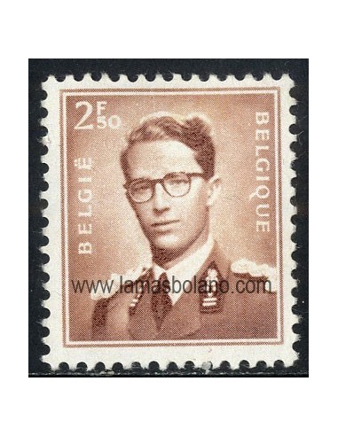 SELLOS BELGICA 1957 - BALDUINO I - 1 VALOR - CORREO