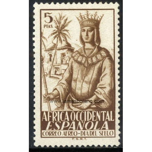 SELLOS DE AFRICA OCCIDENTAL ESPAÑOLA 1949 - DIA DEL SELLO COLONIAL - 1 VALOR - AEREO