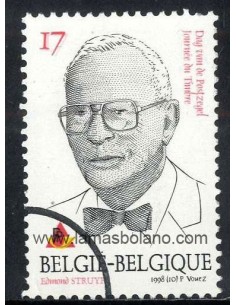 SELLOS BELGICA 1998 - DIA DEL SELLO - EDMOND STRUYF - 1 VALOR MATASELLADO - CORREO