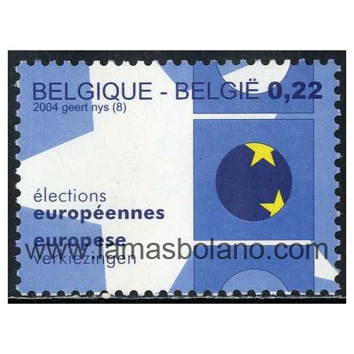 SELLOS BELGICA 2004 - ELECCIONES EUROPEAS - 1 VALOR - CORREO