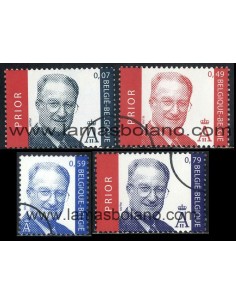 SELLOS BELGICA 2002 - REY ALBERTO II - 4 VALORES MATASELLADOS - CORREO