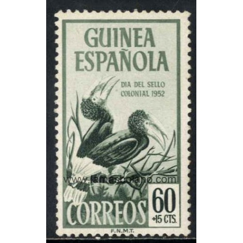 SELLOS GUINEA ESPAÑOLA 1952 - DIA DEL SELLO - BYCANISTES ALBUTIBIALIS - 1 VALOR - CORREO