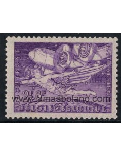SELLOS BELGICA 1946 - JORNADAS AEROFILATELICAS DE GANTE - 1 VALOR - AEREO
