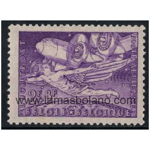 SELLOS BELGICA 1946 - JORNADAS AEROFILATELICAS DE GANTE - 1 VALOR - AEREO