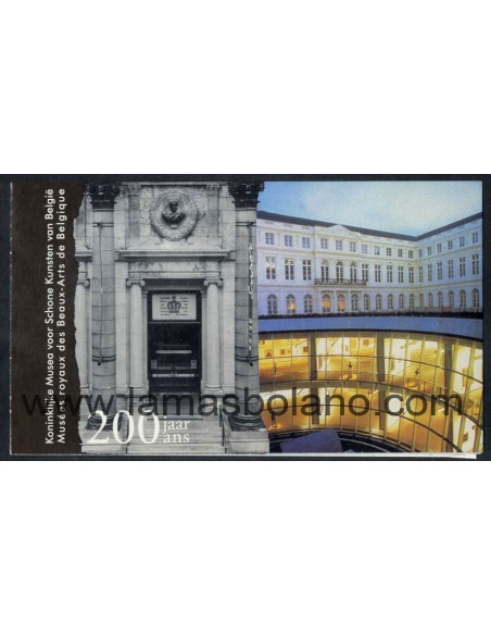 SELLOS BELGICA 2001 - MUSEOS REALES DE BELLAS ARTES DE BRUSELAS BICENTENARIO - PINTURA - CARNET 4 VALORES - CORREO
