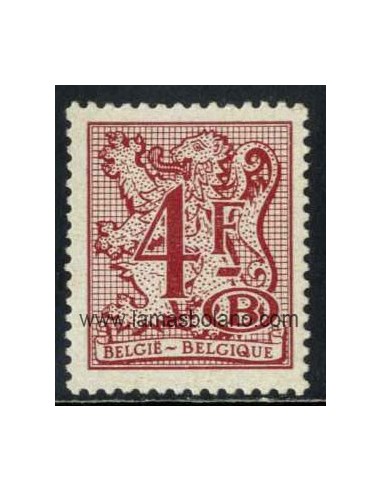 SELLOS BELGICA 1977 - LEON CON LETRA B EN UN OVALO - 1 VALOR PAPEL BRILLANTE - SERVICIO