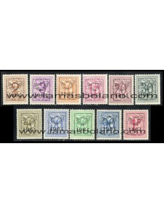 SELLOS BELGICA 1964 - PRE OBLITERADOS - 11 VALORES 