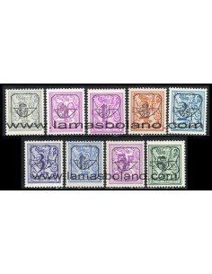 SELLOS BELGICA - PRE OBLITERADOS - 9 VALORES