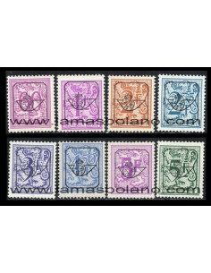 SELLOS BELGICA - PRE OBLITERADOS - 8 VALORES