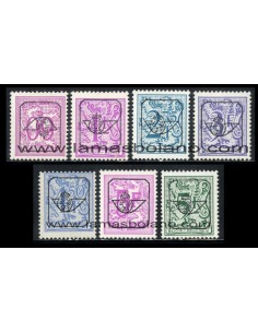 SELLOS BELGICA - PRE OBLITERADOS - 7 VALORES