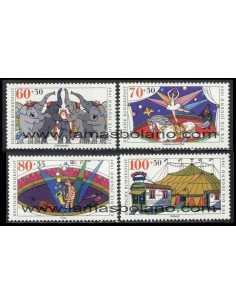 SELLOS ALEMANIA FEDERAL 1989 - EL CIRCO - 4 VALORES - CORREO