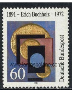 SELLOS ALEMANIA FEDERAL 1991 - ERICH BUCHHOLZ CENTENARIO NACIMIENTO - 1 VALOR - CORREO