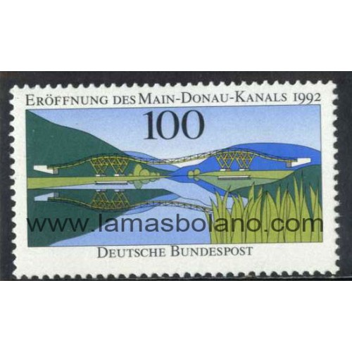 SELLOS ALEMANIA FEDERAL 1992 - INAUGURACION DEL CANAL MAIN-DANUBIO - 1 VALOR - CORREO