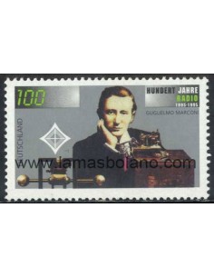 SELLOS ALEMANIA FEDERAL 1995 - CENTENARIO DE LA RADIO - 1 VALOR - CORREO