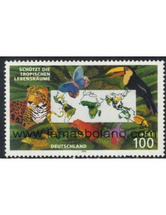 SELLOS ALEMANIA FEDERAL 1996 - PARA LA PROTECCION DEL MEDIO AMBIENTE - 1 VALOR - CORREO