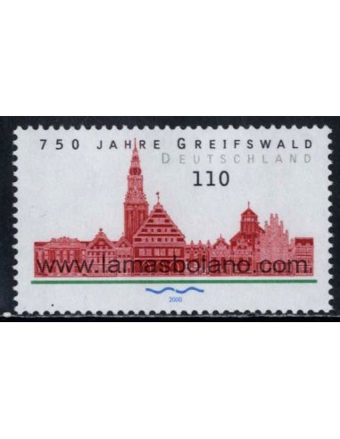 SELLOS ALEMANIA FEDERAL 2000 - GREIFSWALD 750 ANIVERSARIO - 1 VALOR - CORREO