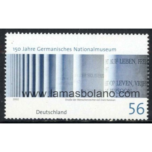 SELLOS ALEMANIA FEDERAL 2002 - MUSEO NACIONAL GERMANO DE NUREMBERG 150 ANIVERSARIO - 1 VALOR - CORREO