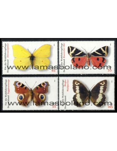 SELLOS ALEMANIA FEDERAL 2005 - MARIPOSAS - 4 VALORES - CORREO