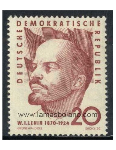 SELLOS ALEMANIA ORIENTAL 1960 - LENIN 90 ANIVERSARIO DEL NACIMIENTO - 1 VALOR FIJASELLO - CORREO