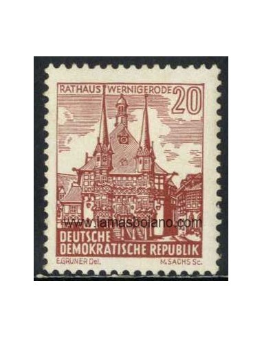 SELLOS ALEMANIA ORIENTAL 1961 - LILIENSTEIN EN SUIZA SAJONA - 1 VALOR FIJASELLO - CORREO