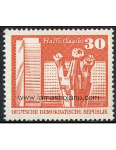 SELLOS ALEMANIA ORIENTAL 1973 - MONUMENTO EN HALLE - 1 VALOR - CORREO