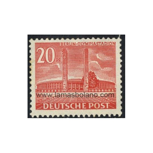 SELLOS ALEMANIA BERLIN 1953-54 - ESTADIO OLIMPICO - 1 VALOR FIJASELLO - CORREO