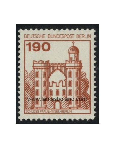 SELLOS ALEMANIA BERLIN 1977 - CASTILLO PFAUENINSEL - 1 VALOR - CORREO