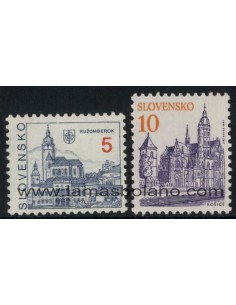SELLOS ESLOVAQUIA 1993 - CIUDADES DE ESLOVAQUIA - 2 VALORES - CORREO