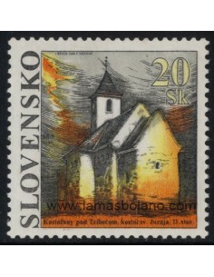 SELLOS ESLOVAQUIA 1994 - IGLESIA SAINT GEORGES EN KOSTOL - 1 VALOR - CORREO