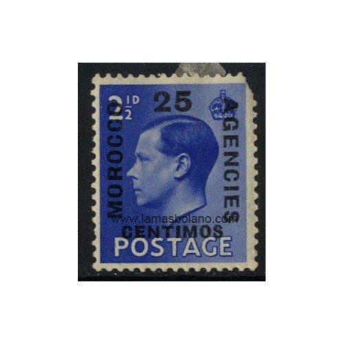 SELLOS DE MARRUECOS OFICINA INGLESA 1936 MOROCCO - EDUARDO VIII  - 1 VALOR FIJASELLO - CORREO