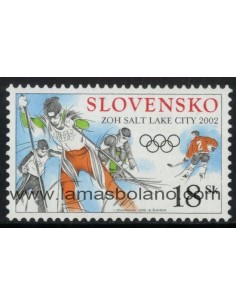 SELLOS ESLOVAQUIA 2002 - OLIMPIADA DE INVIERNO DE SALT LAKE CITY - 1 VALOR - CORREO