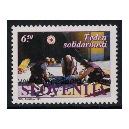 SELLOS ESLOVENIA 1995 - SEMANA DE LA SOLIDARIDAD - 1 VALOR - BENEFICENCIA