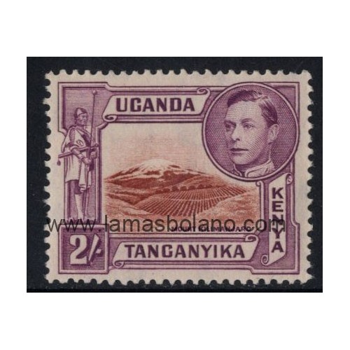 SELLOS KENIA-UGANDA-TANGANIKA 1938 - MONTE KILIMANDJARO Y GEORGE VI - 1 VALOR - CORREO
