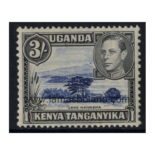 SELLOS KENIA-UGANDA-TANGANIKA 1938 - LAGO NAIVASHA  Y GEORGE VI - 1 VALOR - CORREO