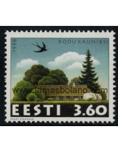 SELLOS ESTONIA 1998 - RENOVACION DE CASAS RURALES - 1 VALOR - CORREO
