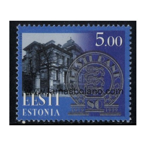 SELLOS ESTONIA 1999 - BANCO DE ESTONIA 80 ANIVERSARIO - 1 VALOR - CORREO