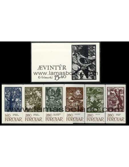 SELLOS FEROE 1984 - CUENTOS DE HADAS - CARNET - CORREO