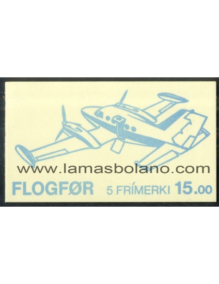 SELLOS FEROE 1985 - SERVICIO AEREO DE LAS ISLAS - CARNET - CORREO
