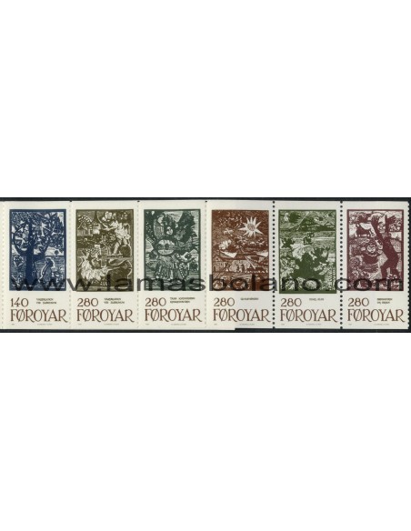 SELLOS FEROE 1984 - CUENTOS DE HADAS - CARNET - CORREO