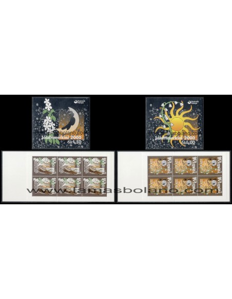 SELLOS FEROE 2000 - NAVIDAD - 2 CARNETS