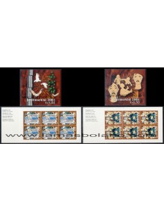 SELLOS FEROE 2001 - NAVIDAD - 2 CARNETS