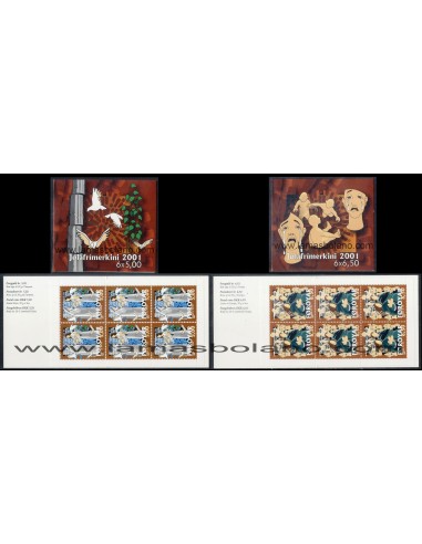 SELLOS FEROE 2001 - NAVIDAD - 2 CARNETS