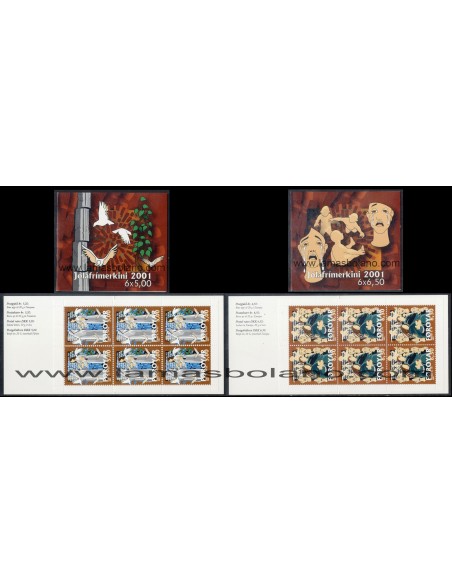 SELLOS FEROE 2001 - NAVIDAD - 2 CARNETS