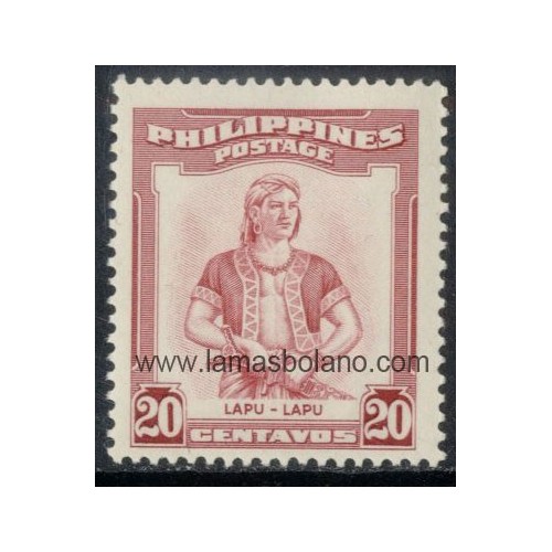 SELLOS FILIPINAS 1955 - LAPU LAPU - 1 VALOR - CORREO