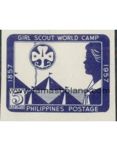 SELLOS FILIPINAS 1957 - LORD BADEN POWELL CENTENARIO DEL NACIMIENTO - 1 VALOR SIN DENTAR - CORREO