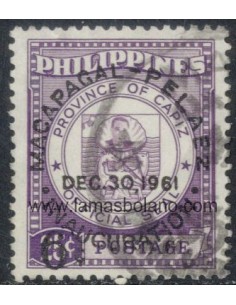 SELLOS FILIPINAS 1961 - ELECCION PRESIDENCIAL - 1 VALOR SOBRECARGADO MATASELLADO - CORREO